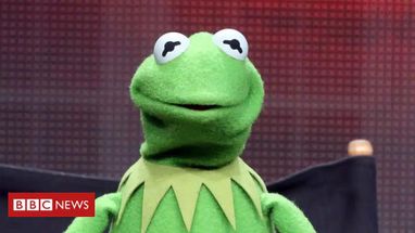 Blurred Kermit the frog meme template