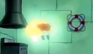 Blurred Spongebob Floating meme template