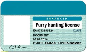 furry hunting license meme