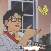 Butterfly man meme