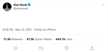 Elon Musk Blank Tweet meme