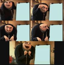 5 panel gru meme meme