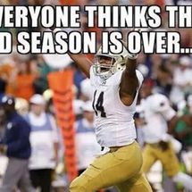 Blurred Notre dame football meme template