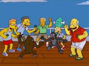 Simpsons Monkey Fight meme