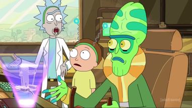 Blurred rick and morty extra steps meme template