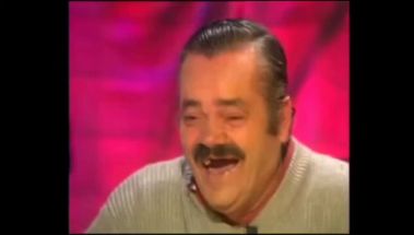 Blurred El Risitas laugh blank meme template