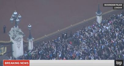 Blurred Gates of Buckingham Palace meme template