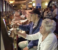 Blurred Old People at Casino meme template