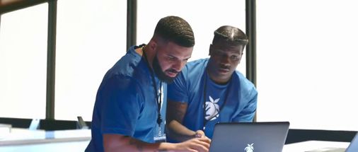 Blurred Drake Lil yatchy realization meme template