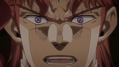 Blurred kakyoin death meme template