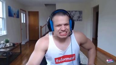 Blurred Tyler1 scream meme template