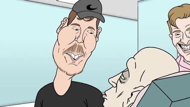 Blurred Mr beast good boy meme template