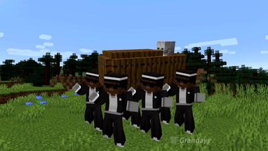 Blurred Coffin Dance Minecraft meme template