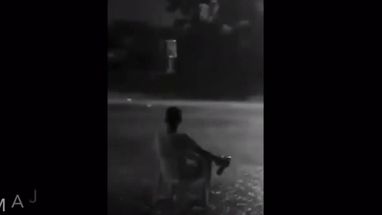 Blurred Guy Drinking In rain meme template