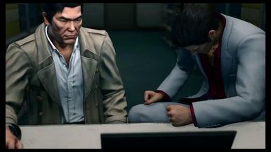 Blurred Kazuma Kiryu Slams a Desk and leaves meme template