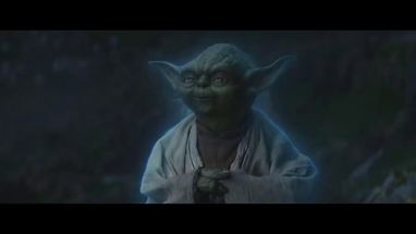 Blurred Yoda Laughing Gif meme template