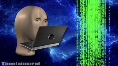 Blurred Meme Man Hacking meme template