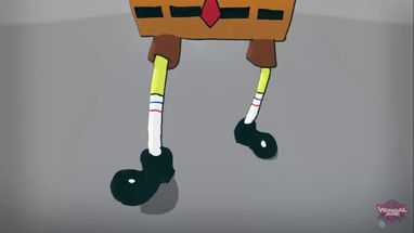 Blurred Sponge Bob Savage Walk meme template