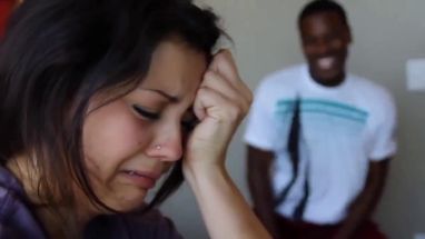 Blurred Woman crying while man dances in the background meme template