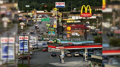 Blurred Breezewood PA meme template