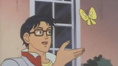 Is This Butterfly Anime meme