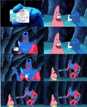 Patrick Star and Man Ray meme