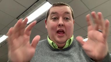 Blurred Excited Jim meme template