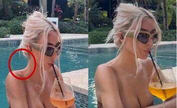 Blurred Kim Kardashian Trapezius meme template