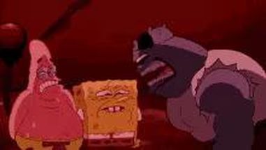 Blurred Spongebob and Patrick Goofy Goober theme song Challenge meme template