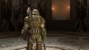 Blurred Doomguy shotgun meme template