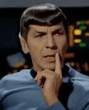 Blurred Eyebrow Spock meme template