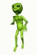 Blurred dancing alien meme template