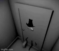 Blurred Trollface walking in the room meme template