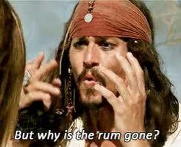 Blurred Jack Sparrow Rum Gone meme template