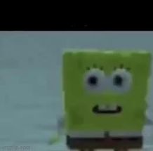 Blurred SpongeBob screaming meme template