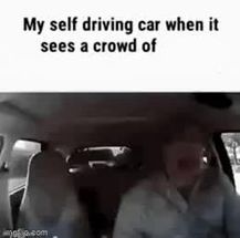 Blurred My self driving car when meme template
