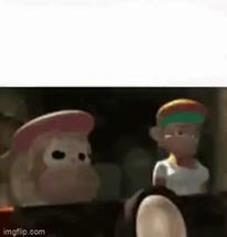 Blurred Donkey Kong mine cart meme template