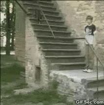 Blurred parkour fail meme template