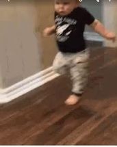 Blurred Kid runs away meme template