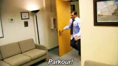 Blurred The Office parkour gif version meme template