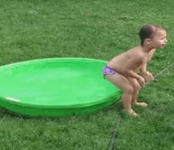 Blurred Kid jumping in pool fail meme template