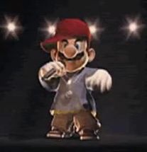 Blurred Rapper Mario meme template