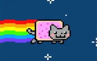 Blurred nyan cat meme template