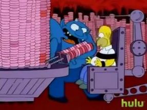 Blurred homer donut hell meme template