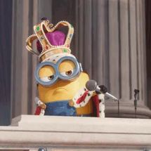 Blurred Minion Mic Drop meme template