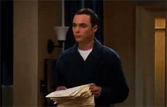 Blurred sheldon throwing paper meme template