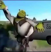 Blurred Shrek doncing meme template