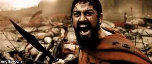 Blurred Sparta Leonidas meme template