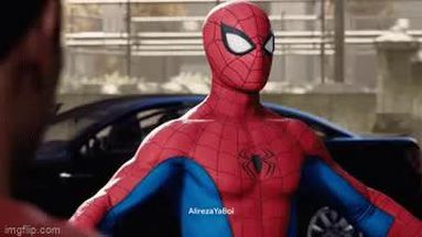 Blurred T pose spiderman flying meme template