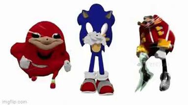 Blurred Sonic dance meme template